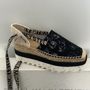 Stella McCartney Black and Tan Espadrille Shoes